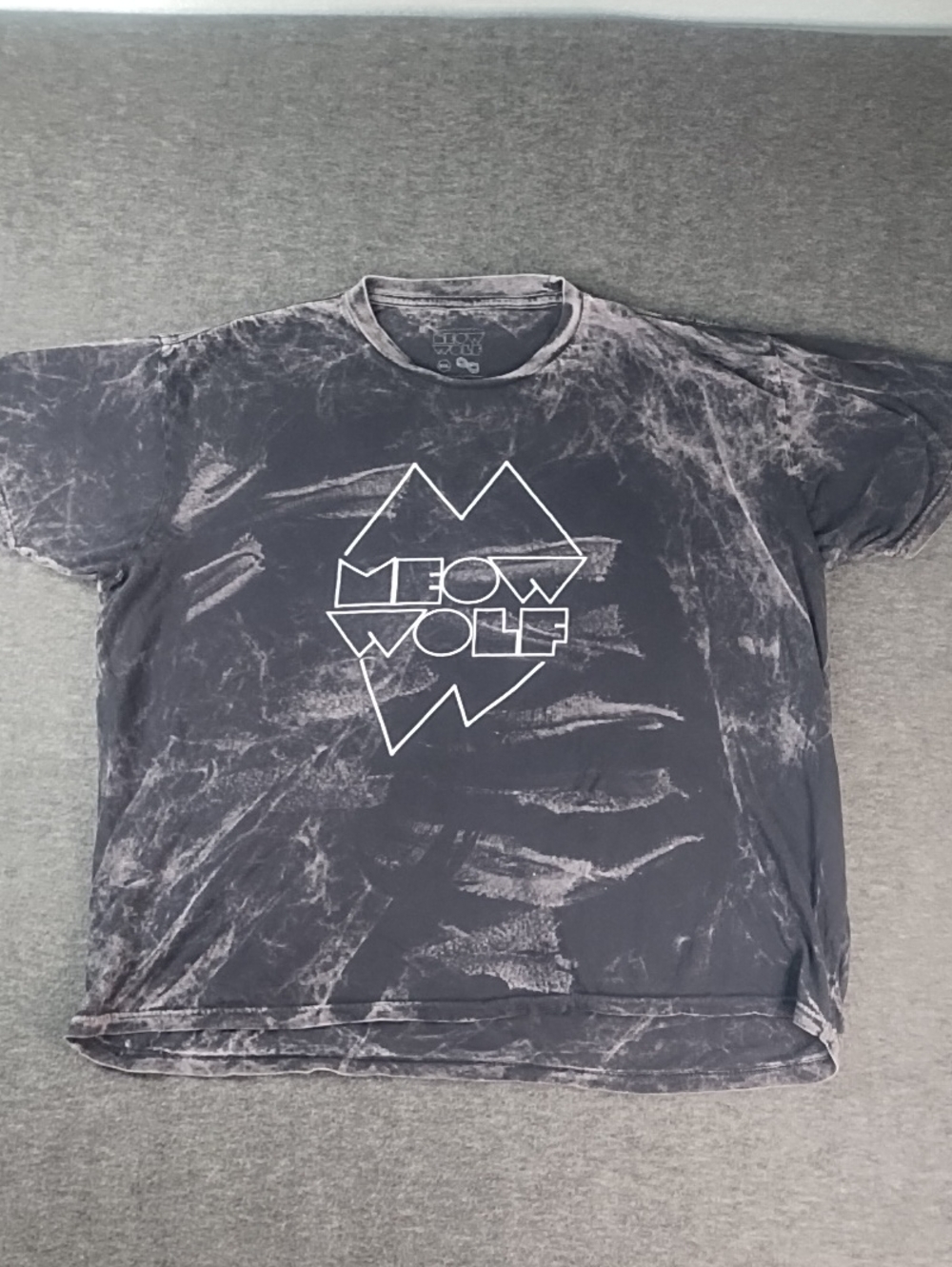 Meow Wolf Graphic Crewneck T-Shirt - Washed Black